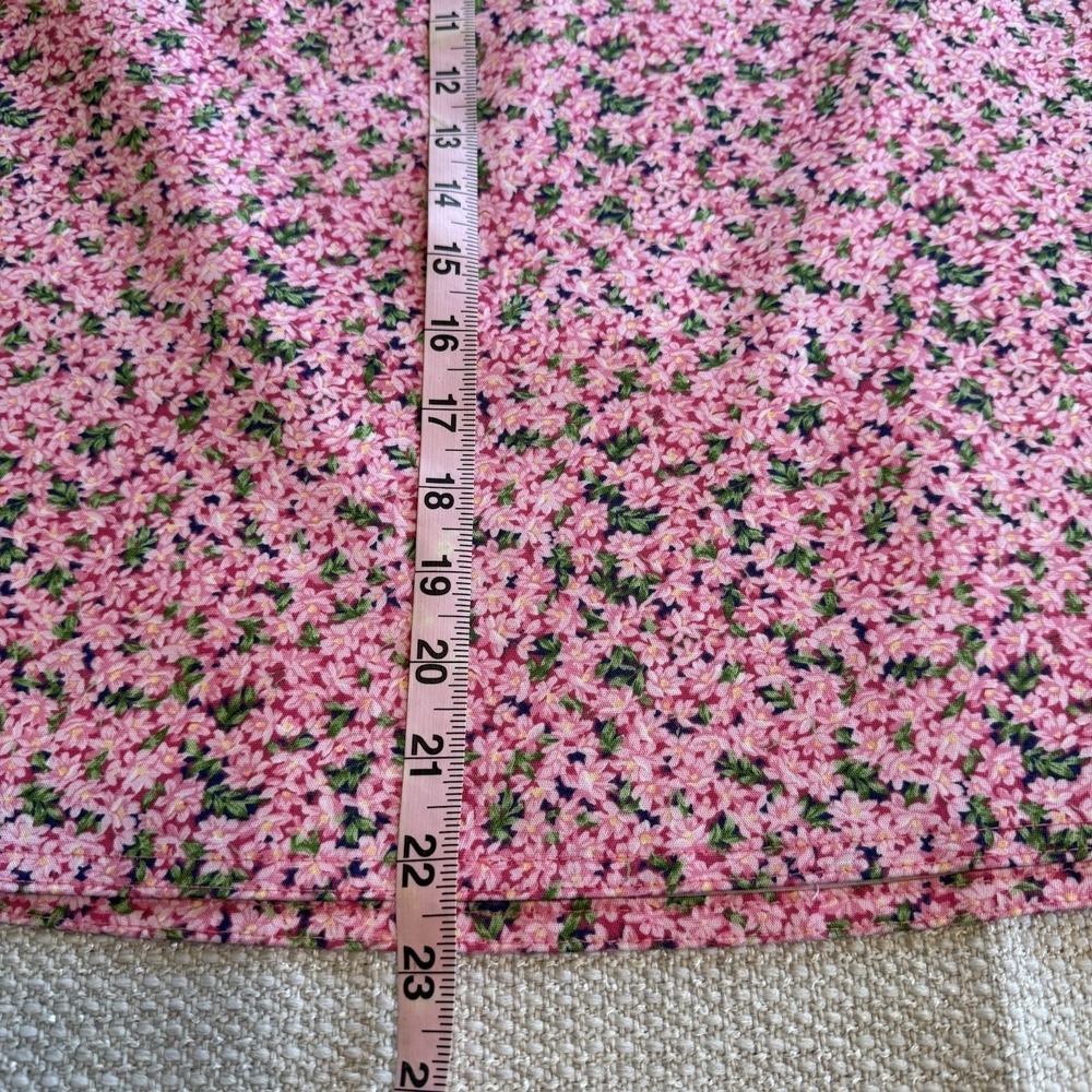 VTG Chaus Skirt Women 14 Mini Pink Floral Stretch Zip Classic Boho Y2K Clueless - Picture 7 of 7